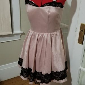 Dusty pink spaghetti strap dress.